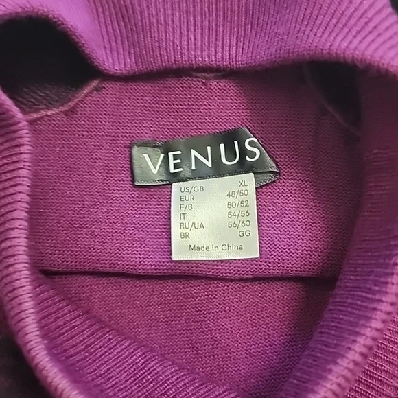 VENUS PURPLE SWEATER DRESS . VERY CLASSY! Size XL - Picture 2 of 4